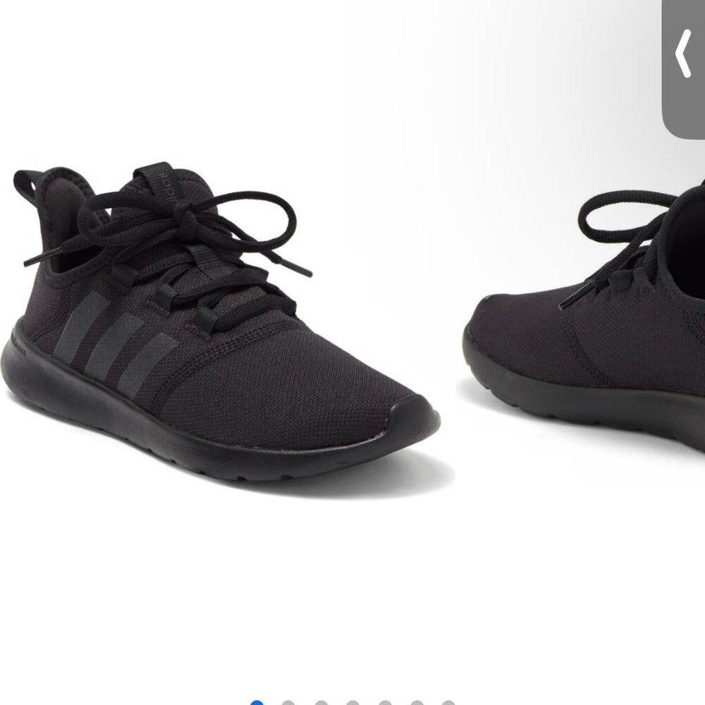 Size 6.5 womens adidas Cloudfoam Pure 2.0 Black Running Shoes Sneaker